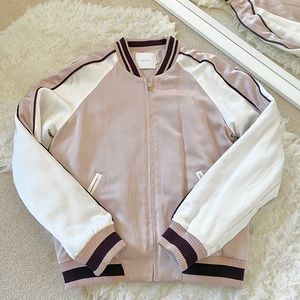 Talula Blush Pink Varsity Jacket